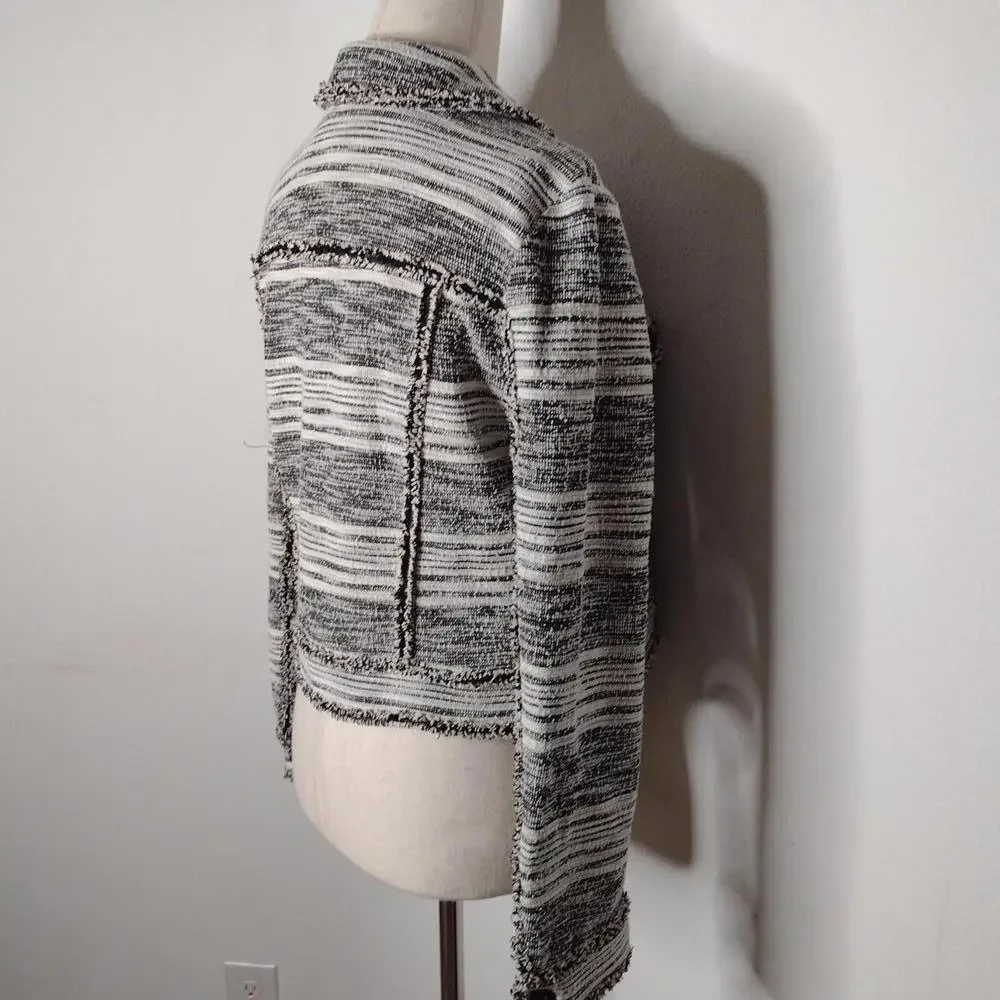 NWT 1.State Women's Black/White/Lavender Fields Jacket Size Small